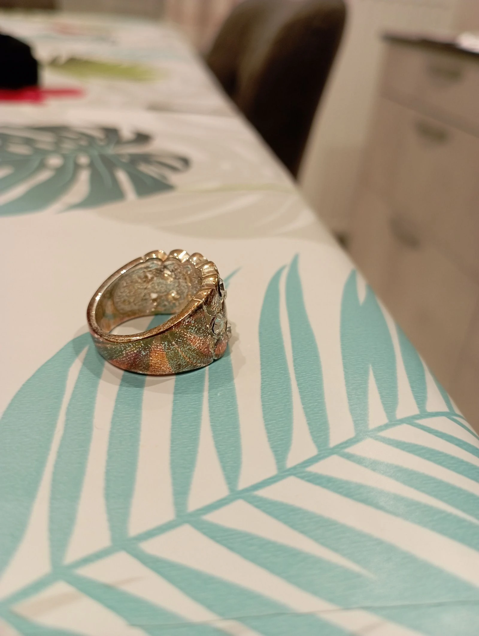 Gouden ring met strass – photo 8